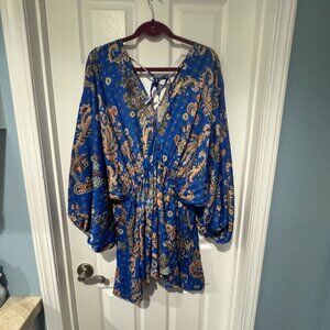 NWT FREE PEOPLE PORTIA TUNIC SIZE M BOTANICAL COMBO